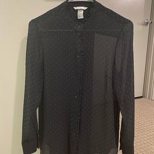 H&M navy blue blouse